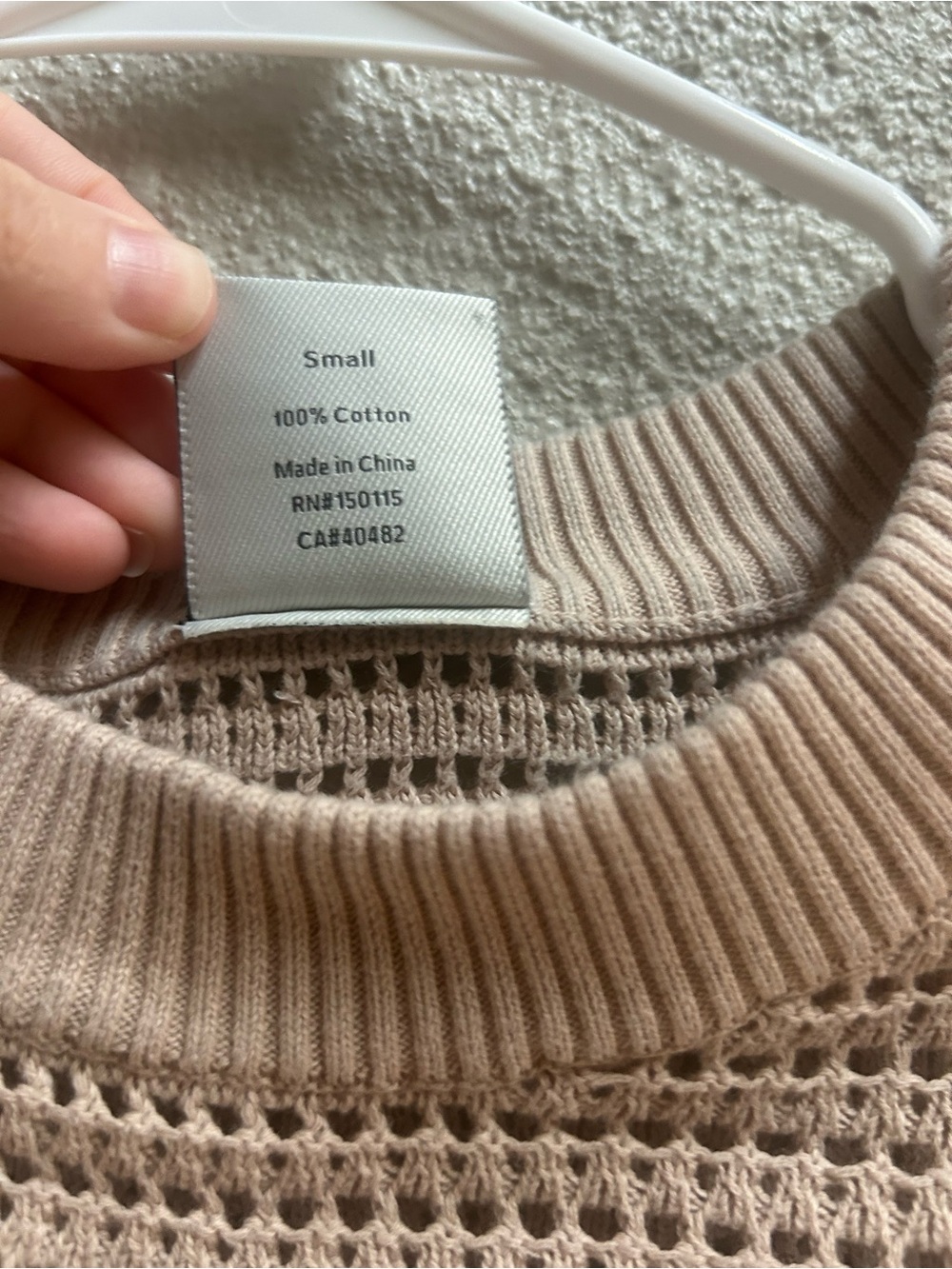 Varley Taupe Open-Knit Drawstring Tank - Picture 4 of 5